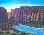 River Canyon oil painting